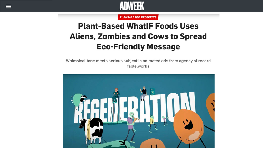 Plant-Based WhatIF Foods Uses Aliens, Zombies and Cows to Spread Eco-Friendly Message