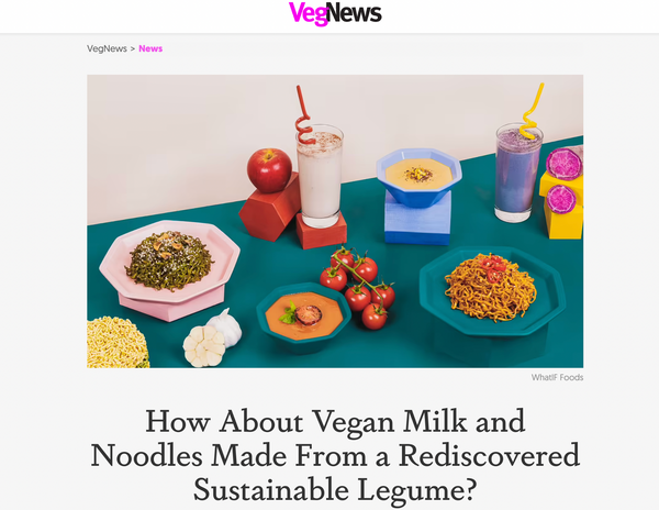 How About Vegan Milk and Noodles Made From a Rediscovered Sustainable Legume?