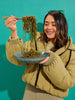 Moringa Noodles with Sesame Garlic Sauce